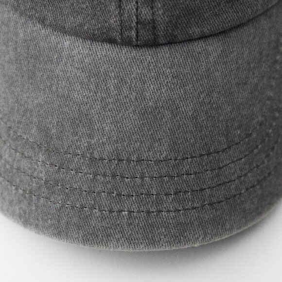 NWT ZARA WASHED EFFECT TWILL CAP GRAY - Picture 3 of 4